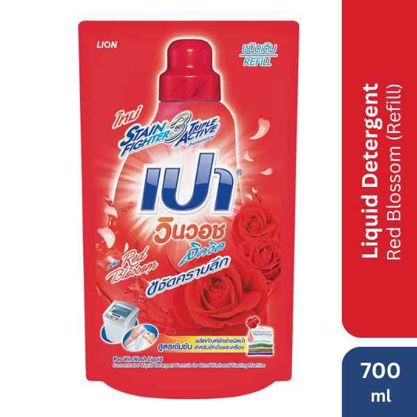 Pao Win Wash Liquid Detergent (Stain Fighter) -Red Blossom , 700ml Refill Pack_0