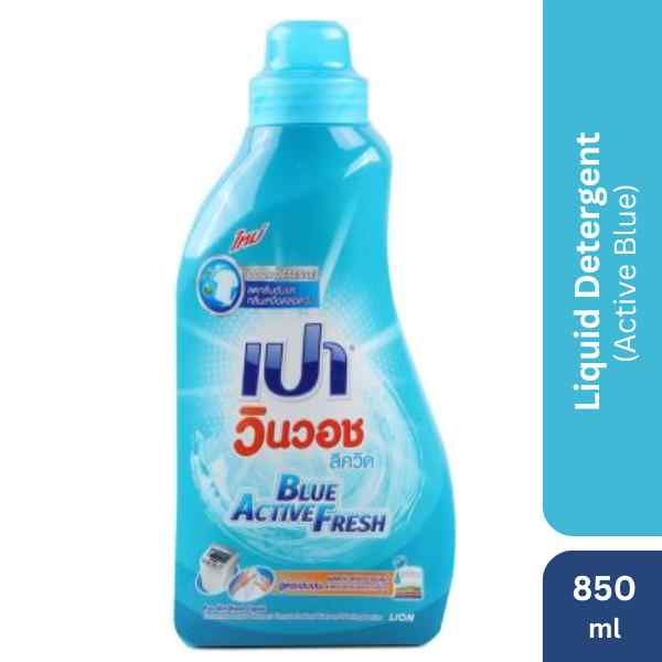 Pao Win Wash Liquid Detergent (Stain Fighter) - Active Blue, 850ml_0