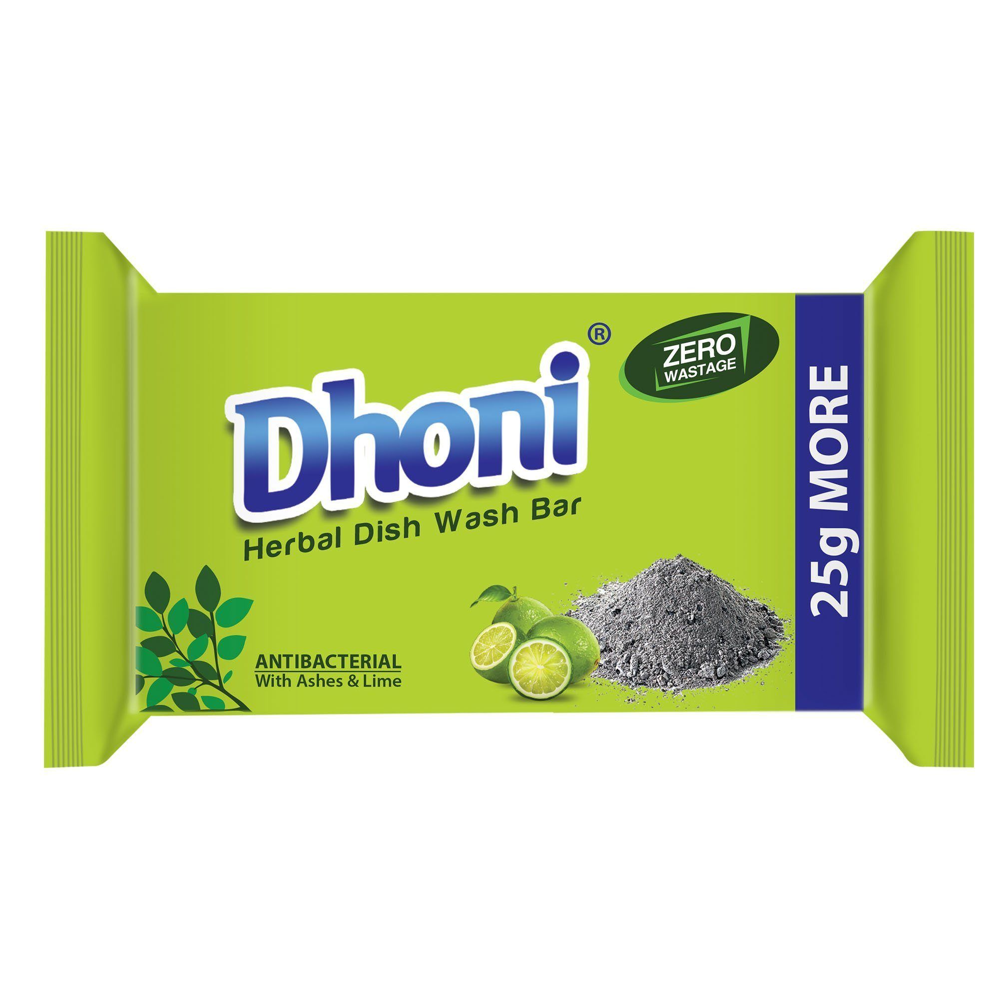 Dhoni Herbal Dishwash Bar, 150gm (Pack of 6)_0