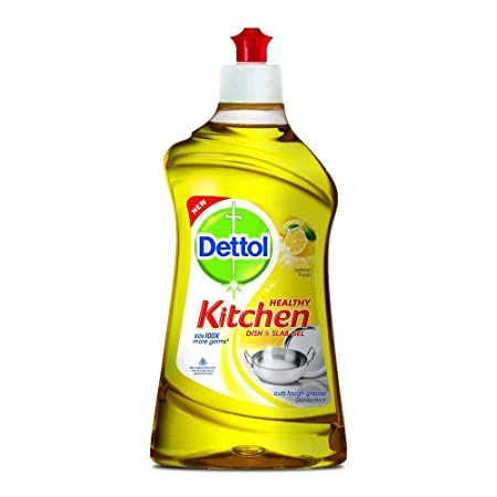 Dettol Kitchen Gel Pump Lime Yellow, 400 ml_0