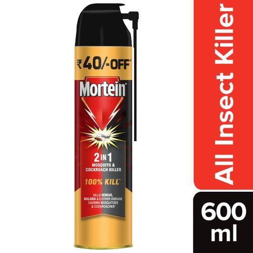 Mortein 2-in-1 Insect Killer Spray - Mosquitoes & Cockroaches, 600 ml_0