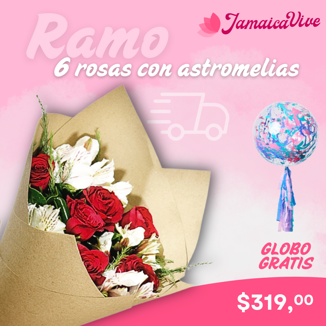 RAMO 6 ROSAS CON ASTROMELIAS_0