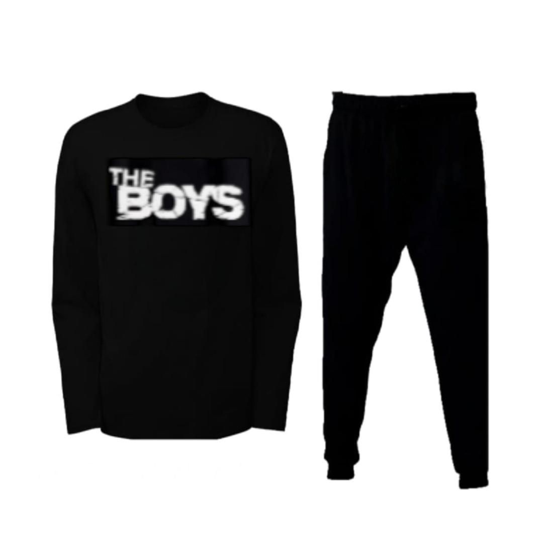 2 PCs Men Micro Printed Track Suit _1