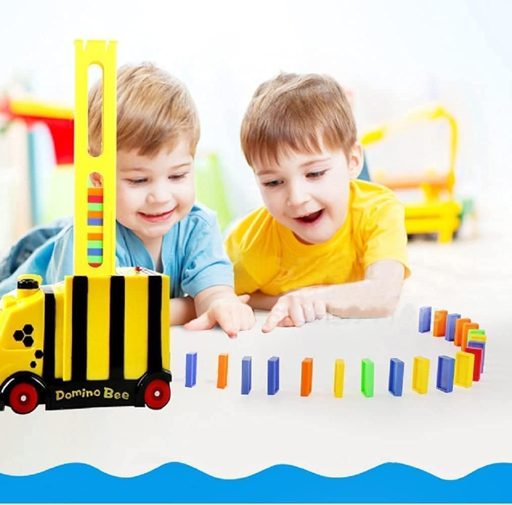 Domino Train électrique, jeu de briques dominos à poser automatiquement, cadeau pour garçons et filles_6