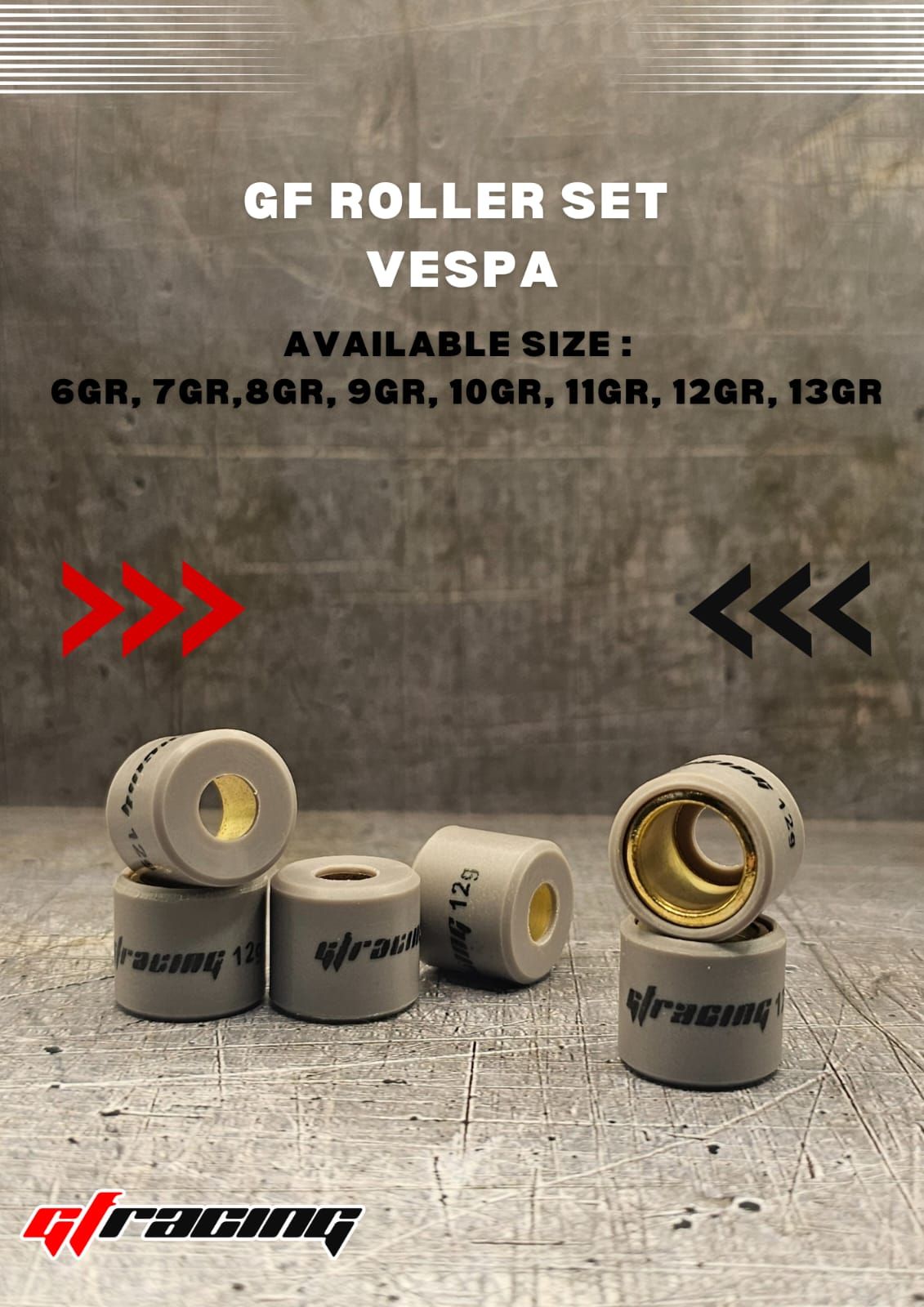 ROLLER SET VESPA S150/PRIMAVERA150 12GR_0