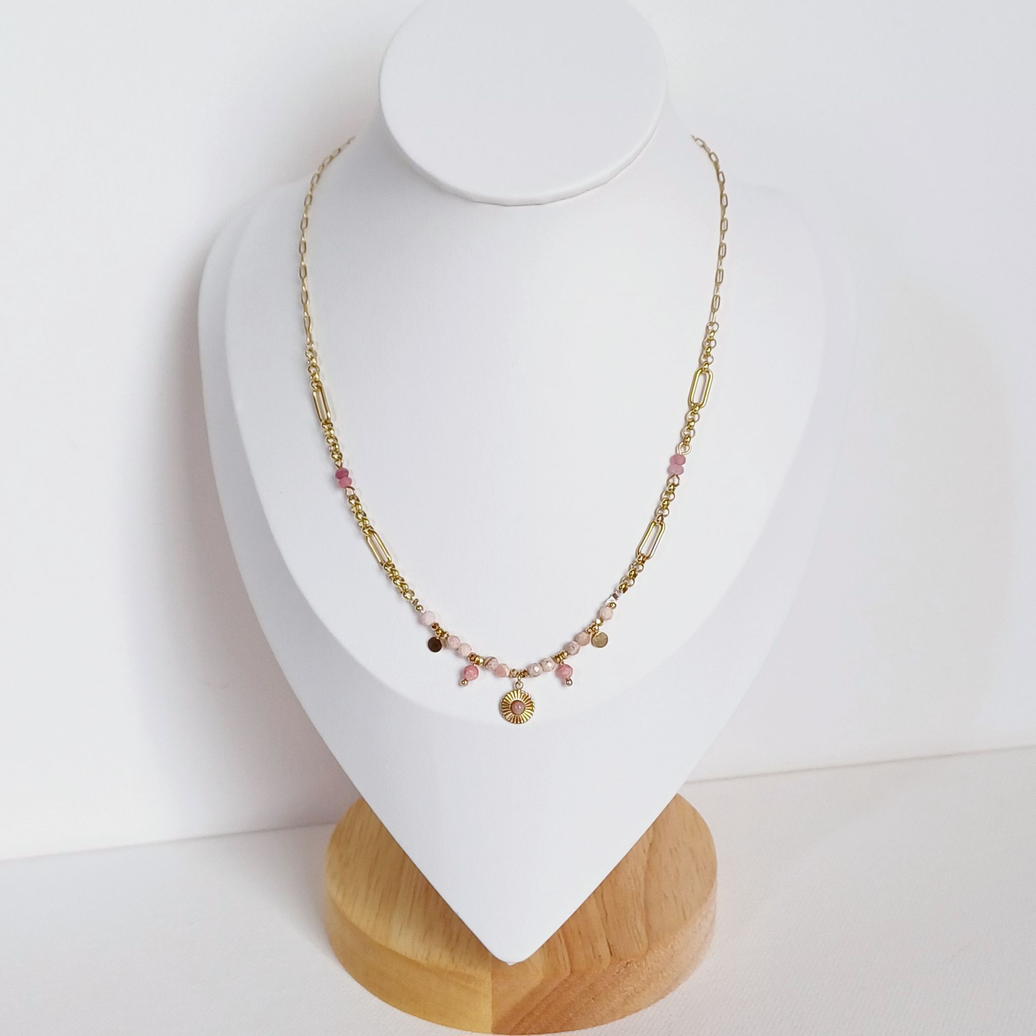 Pink Bohemian Necklace _0