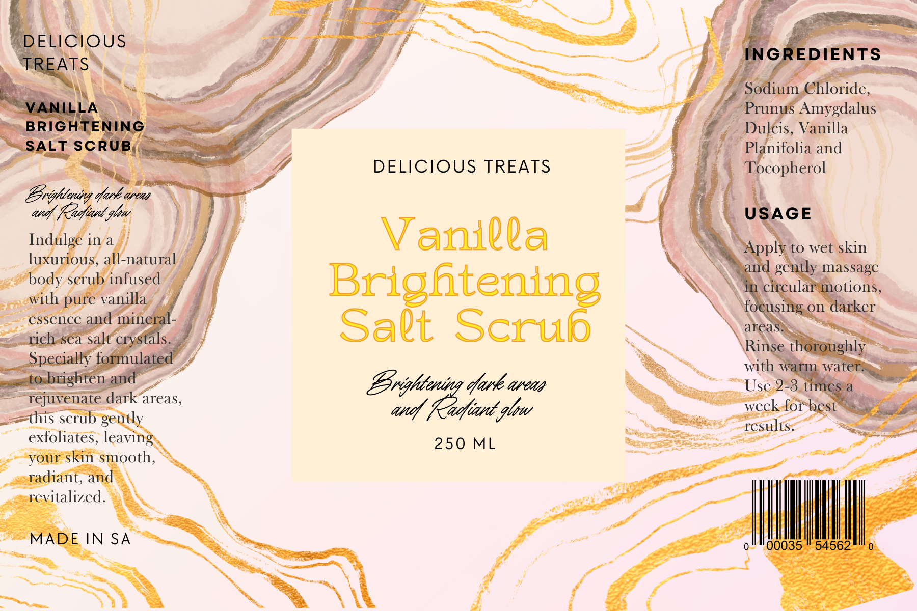 Vanilla Brightening Salt Scrub 250 ml _3