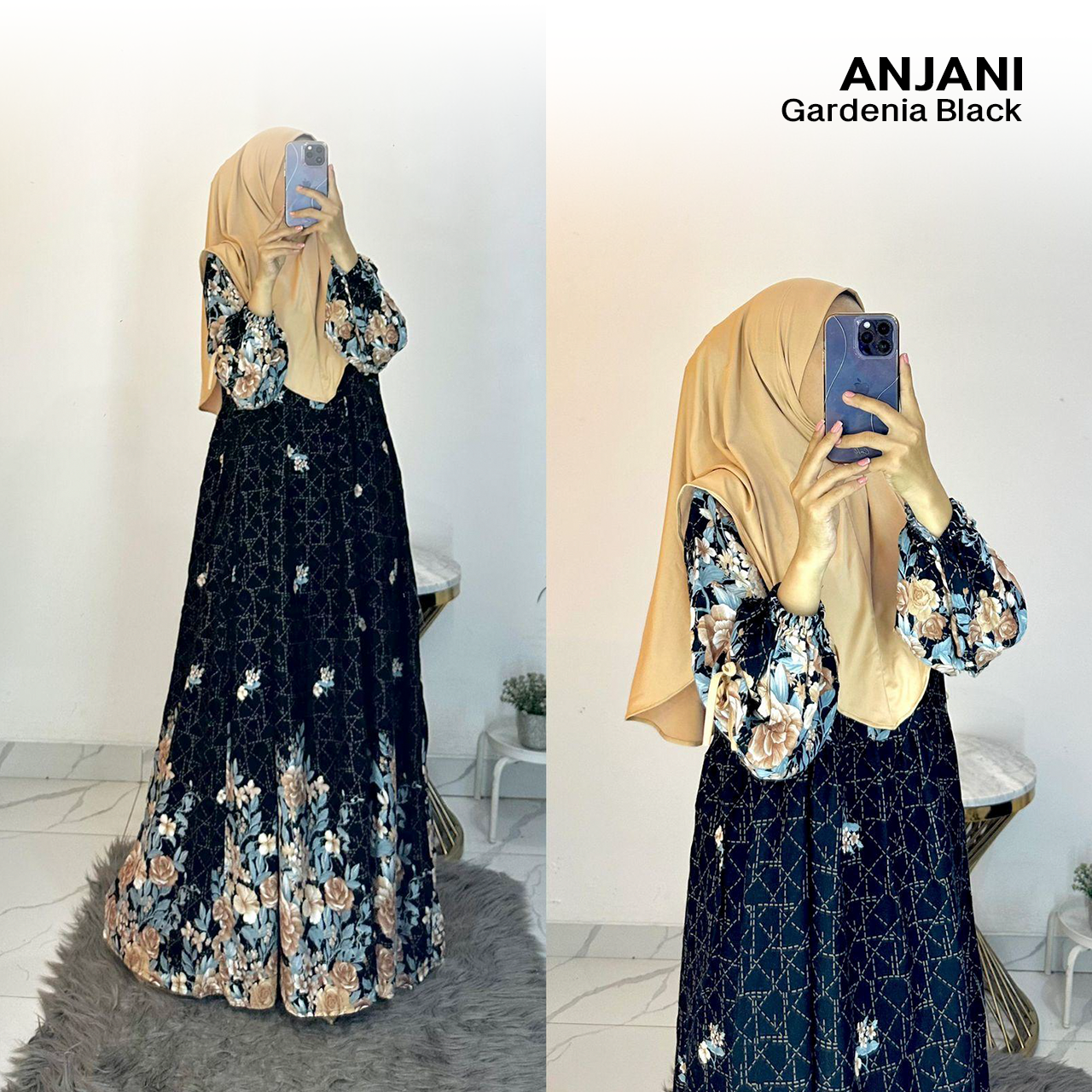 Dress Anjani Pita Rayon Diamond Set Hijab - All Size_7