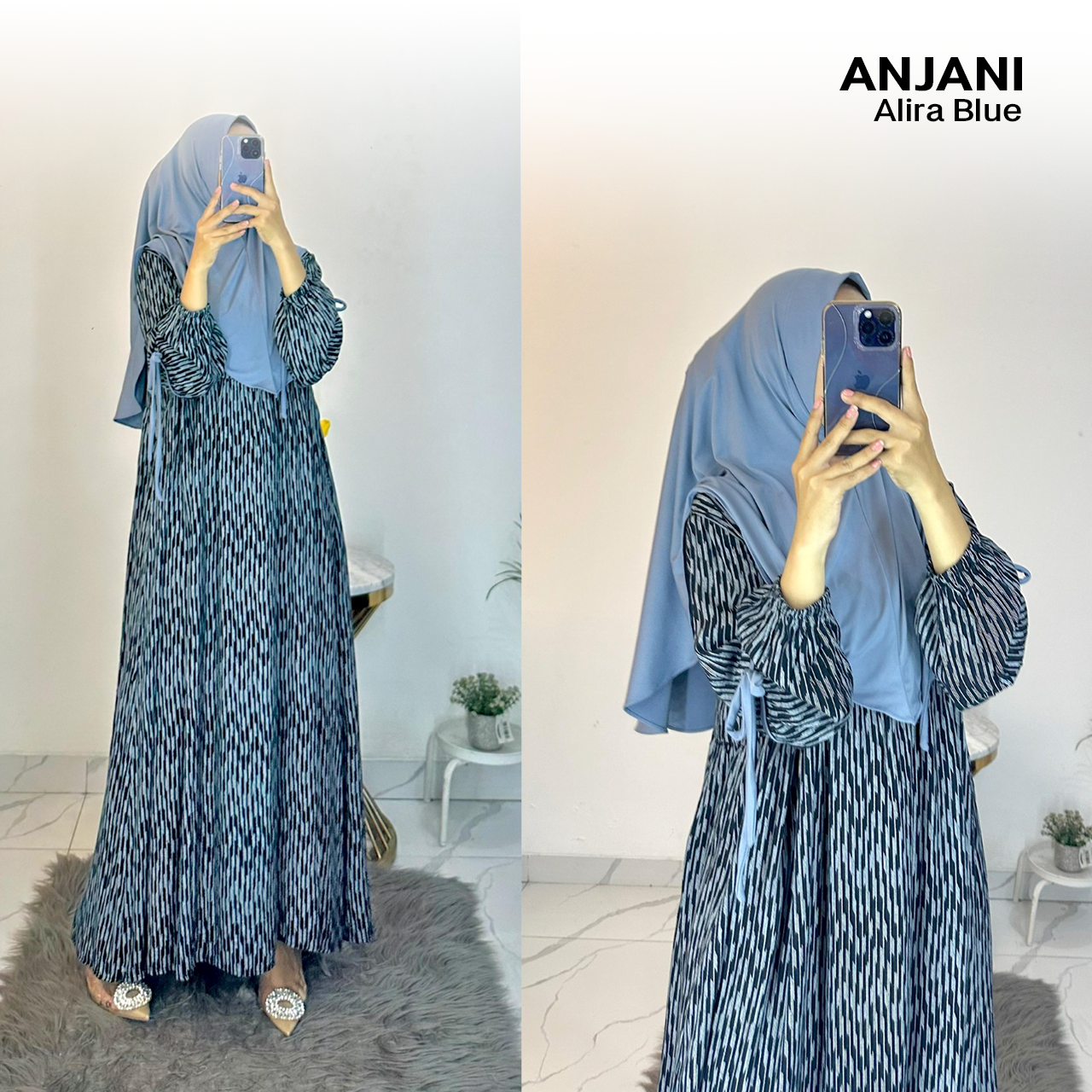 Dress Anjani Pita Rayon Diamond Set Hijab - All Size_2