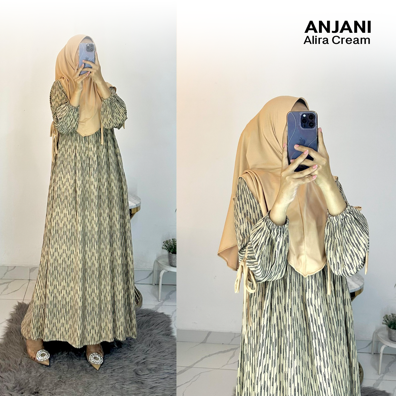 Dress Anjani Pita Rayon Diamond Set Hijab - All Size_4