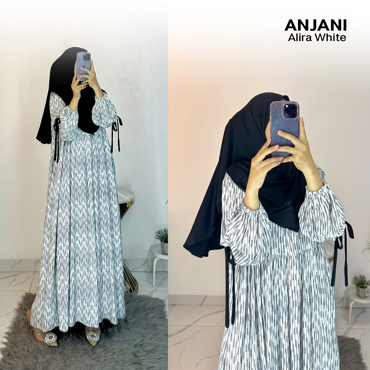 Dress Anjani Pita Rayon Diamond Set Hijab - All Size_5