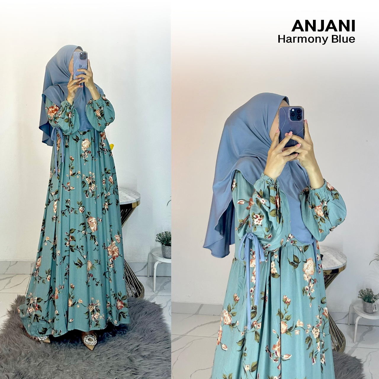 Dress Anjani Pita Rayon Diamond Set Hijab - All Size_12