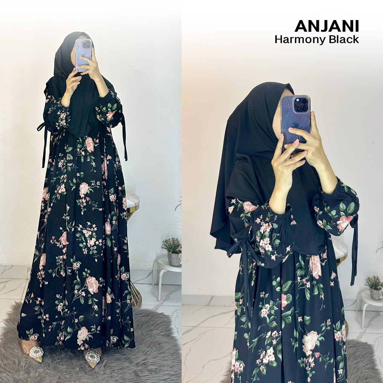 Dress Anjani Pita Rayon Diamond Set Hijab - All Size_11