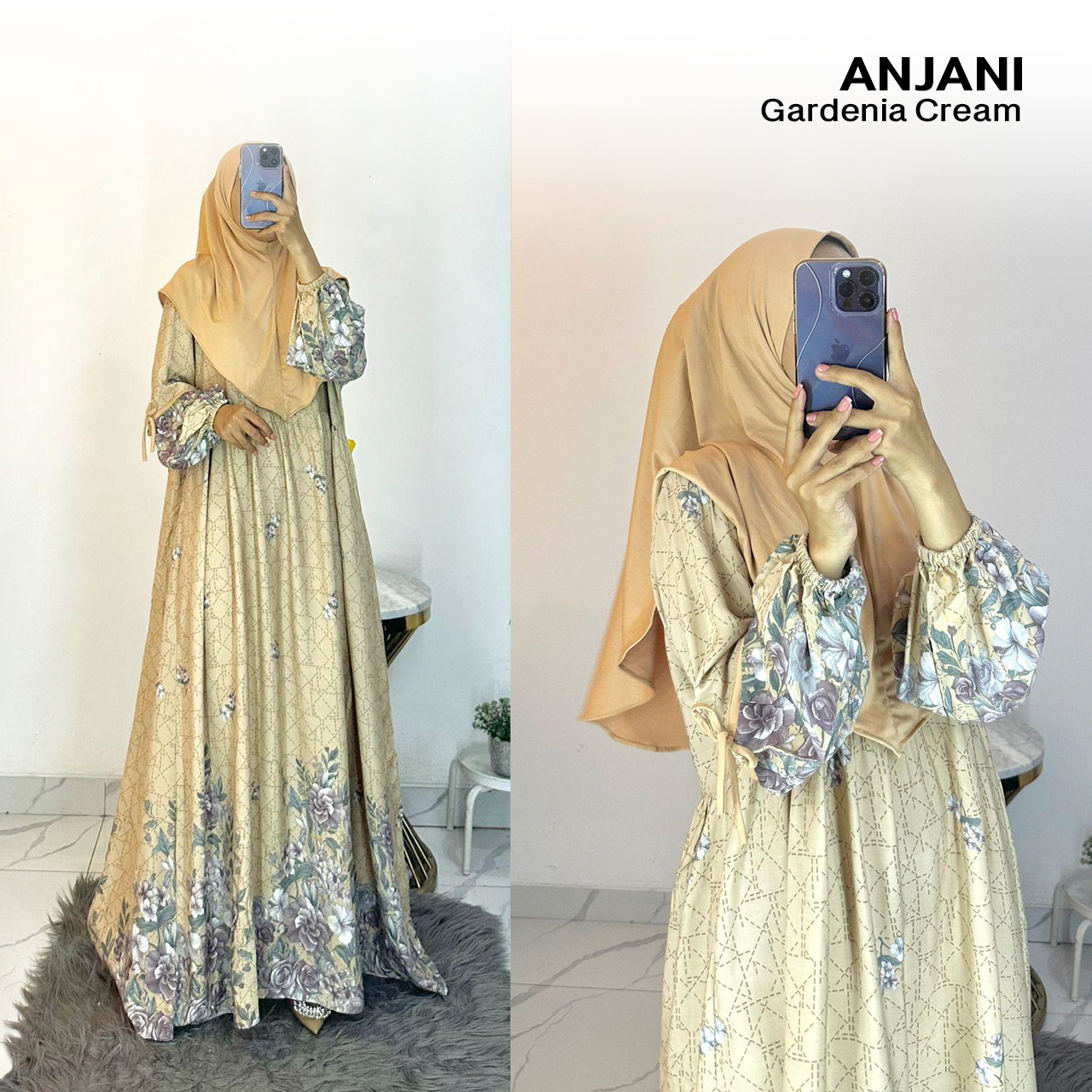 Dress Anjani Pita Rayon Diamond Set Hijab - All Size_9