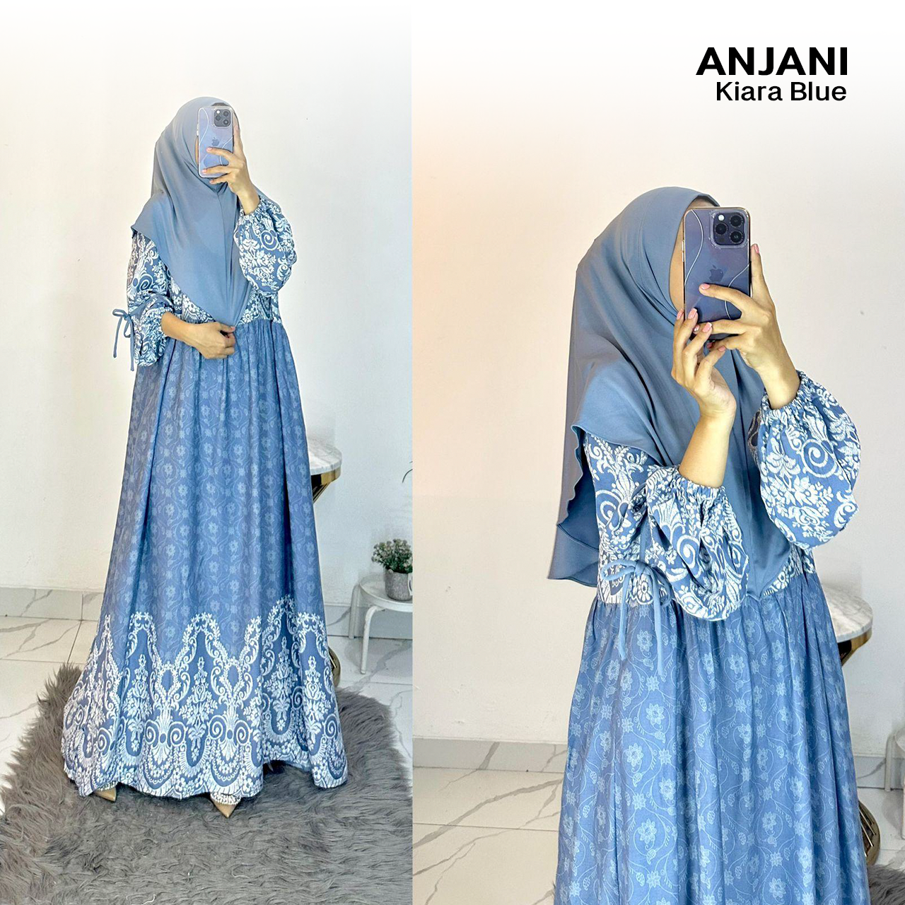 Dress Anjani Pita Rayon Diamond Set Hijab - All Size_17