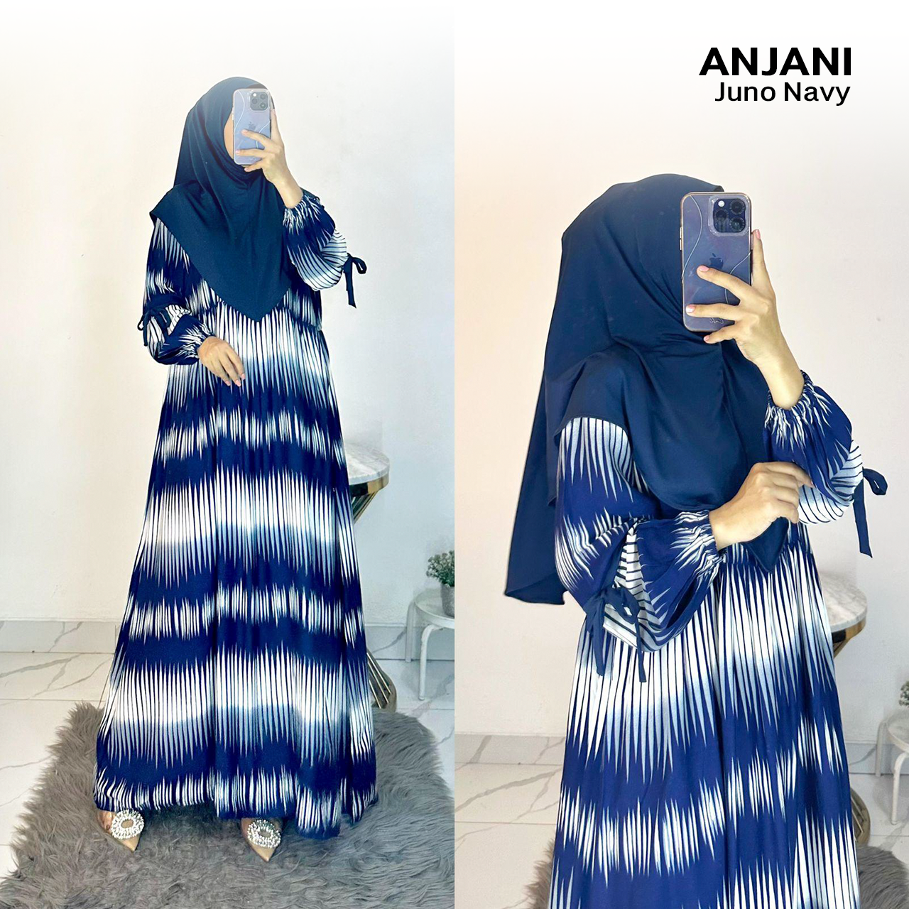 Dress Anjani Pita Rayon Diamond Set Hijab - All Size_15