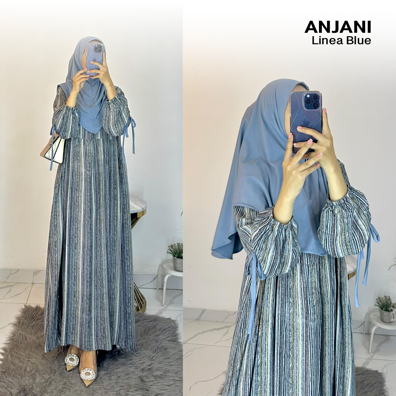 Dress Anjani Pita Rayon Diamond Set Hijab - All Size_20