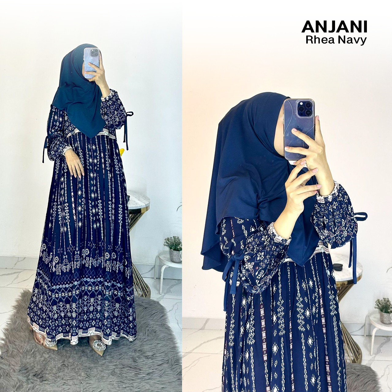 Dress Anjani Pita Rayon Diamond Set Hijab - All Size_25