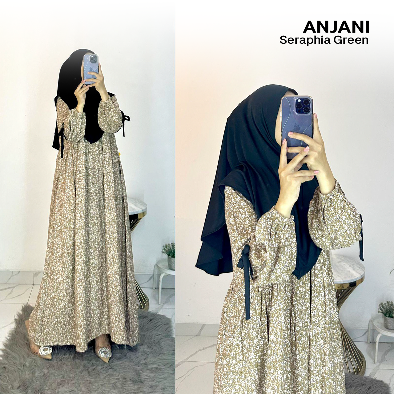 Dress Anjani Pita Rayon Diamond Set Hijab - All Size_26