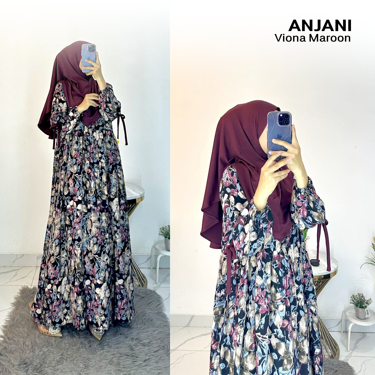 Dress Anjani Pita Rayon Diamond Set Hijab - All Size_28