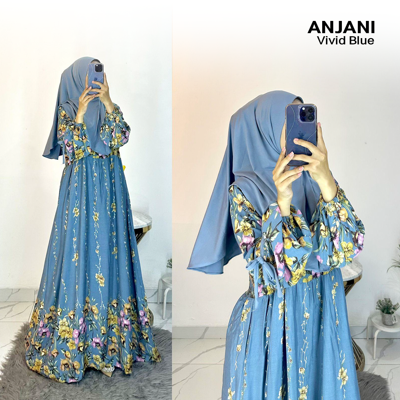 Dress Anjani Pita Rayon Diamond Set Hijab - All Size_30