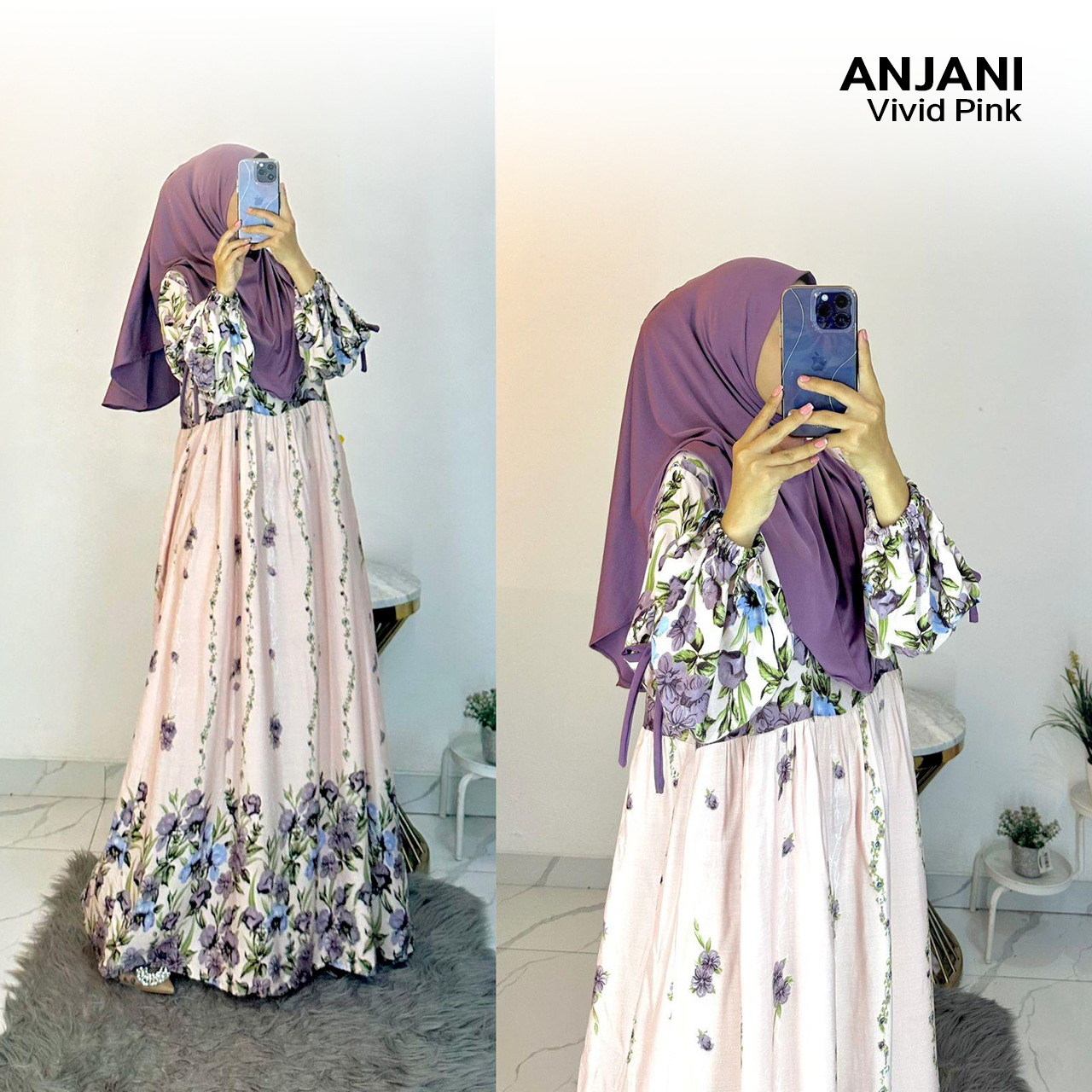 Dress Anjani Pita Rayon Diamond Set Hijab - All Size_32