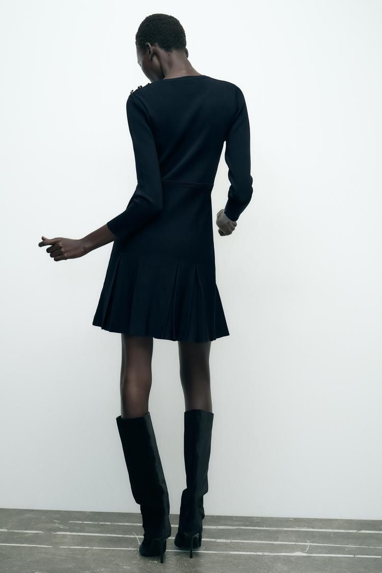 Robe noire tendance zara_5