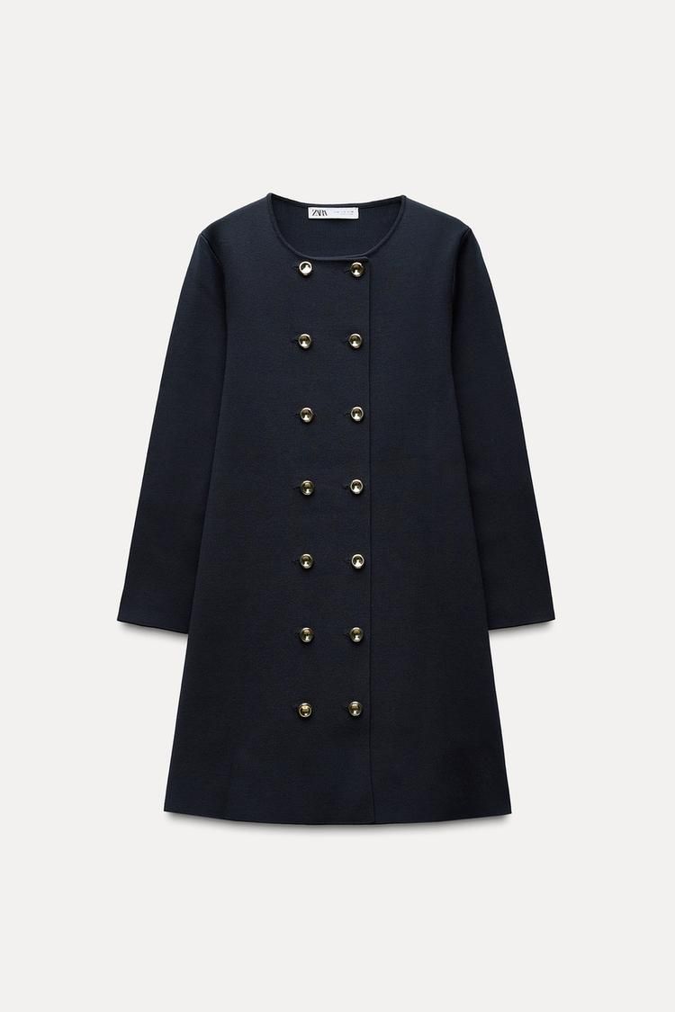 Robe noire tendance luxe zara_3