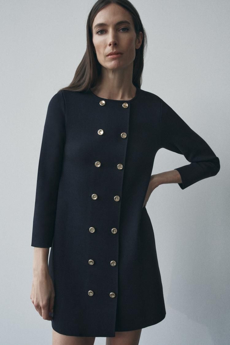 Robe noire tendance luxe zara_4