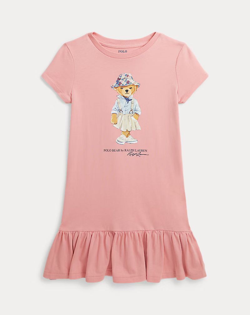 [G08] Polo Bear Cotton Jersey Tee Dress - Tickled Pink_0