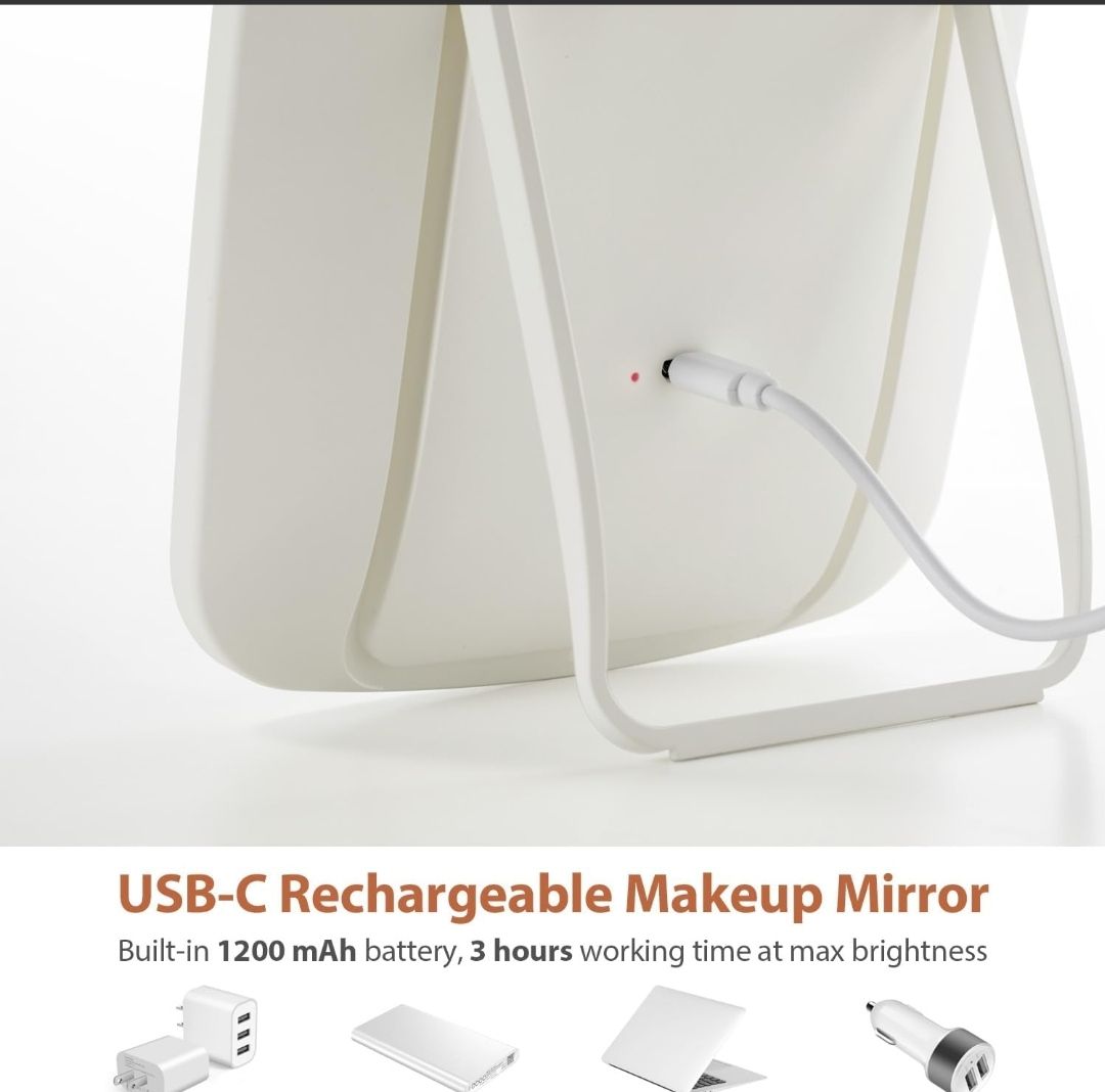 RECHARGEABLE MIRROR WITH LIGHT _1