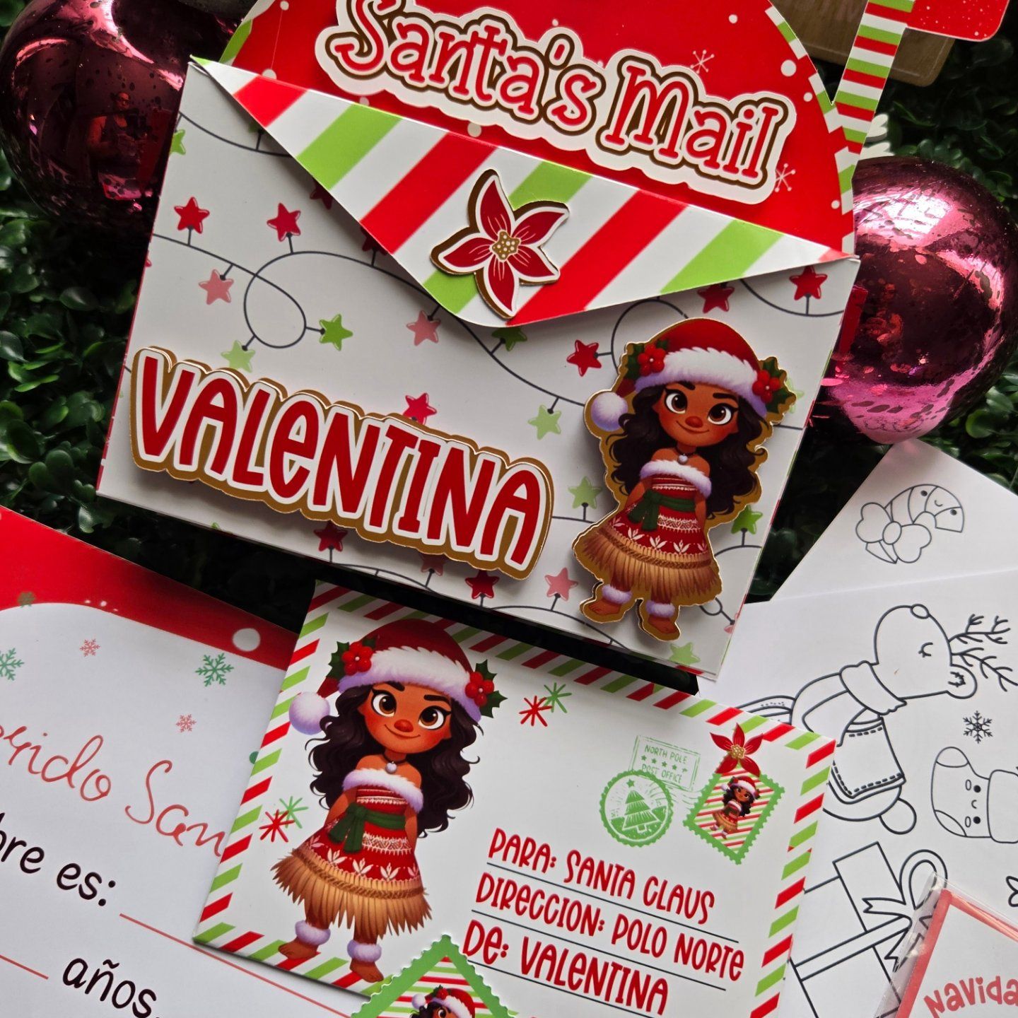 Cartita para Santa personalizada con tu nombre y personaje favorito. Incluye buzon_1