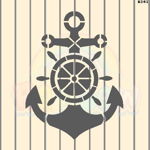 R205_Ship Anchor Logo Wall Stencil_0