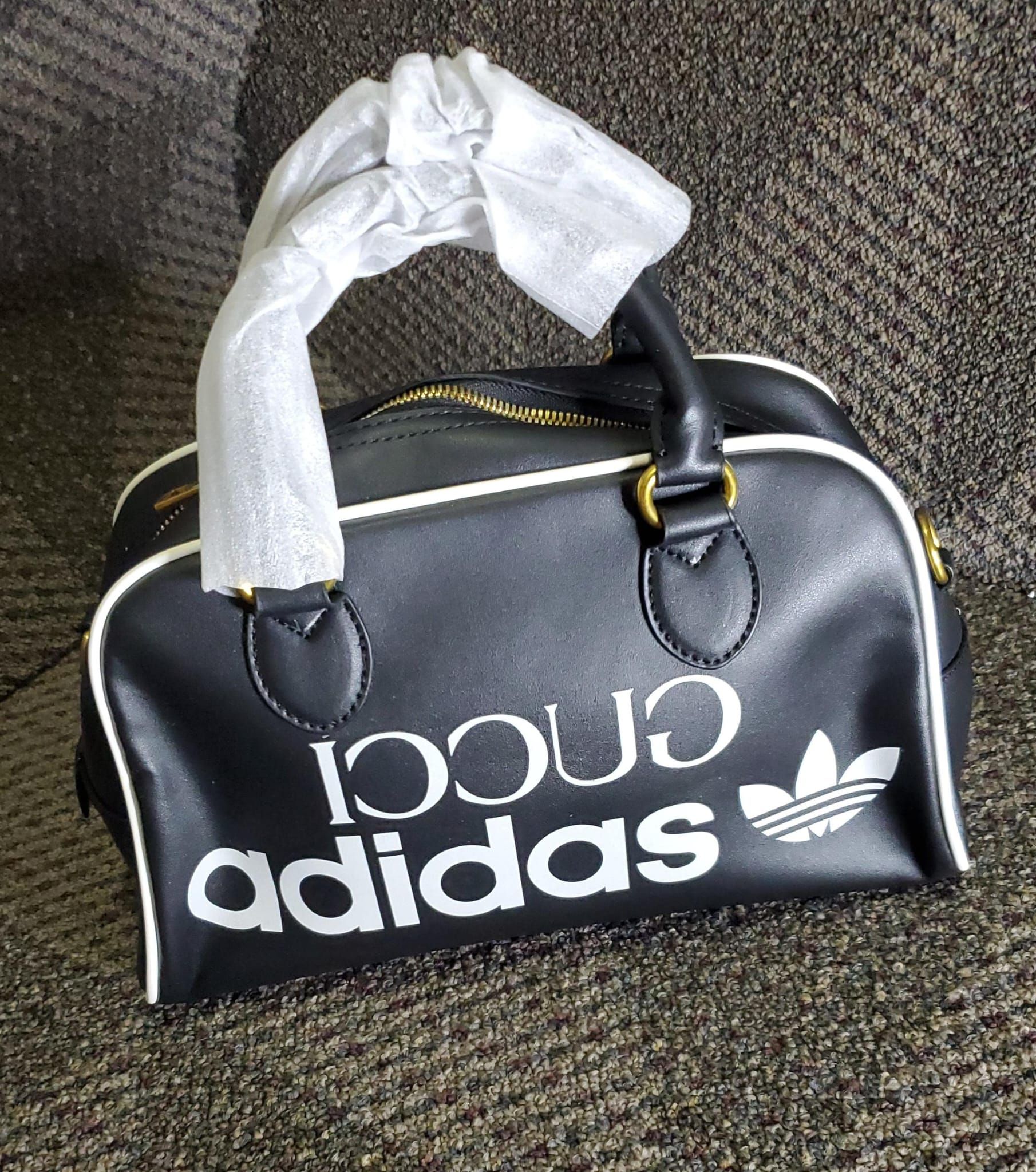 Gucci x Adidas Leather Mini Duffle Bag _0