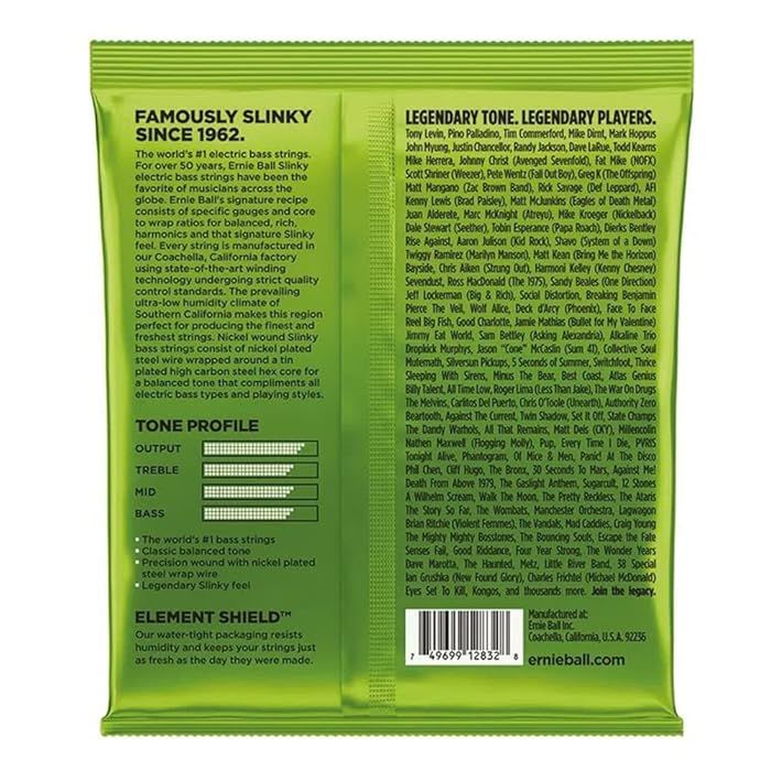 Ernie ball 2832 Ernieball Reg Bass 4 Strings Slinky nickel Woun50-105_1