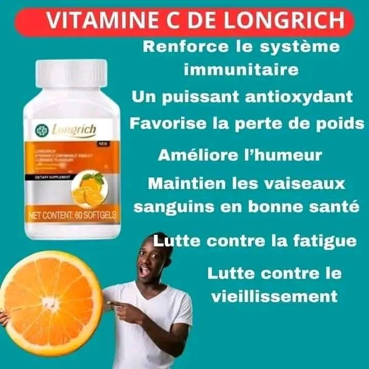 VITAMINE C Un puissant anti oxydant ; réduit le stress et la fatigue ; augmente l’appétit (60 Comprimes)_9