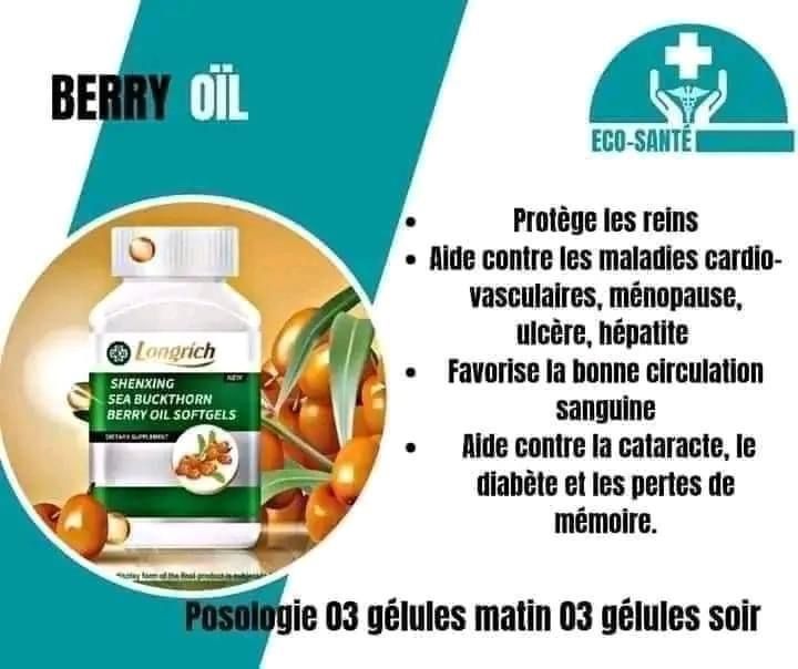 Berry oil (Anti-chimique, ulcère, hépatite, cataracte,120 comprimés)_7