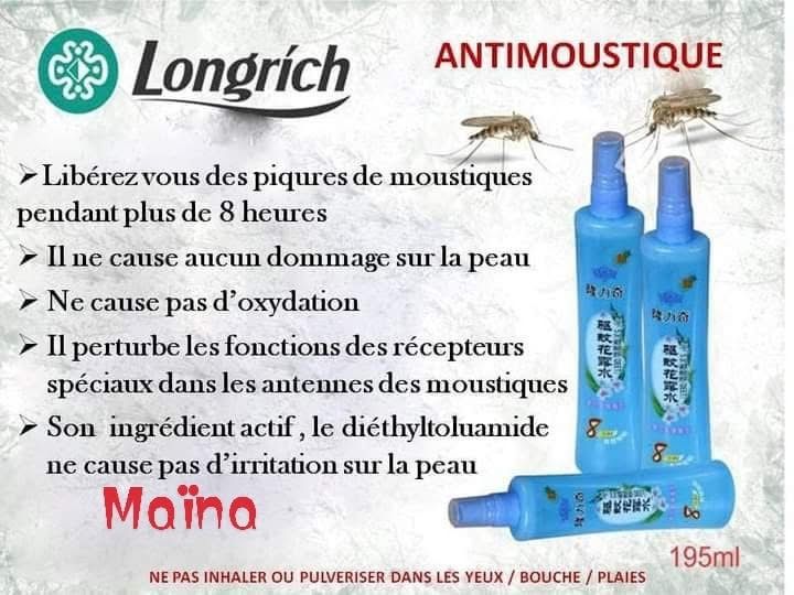 Anti-moustique (Arôme de fleurs, à pulvériser sur les parties exposées du corps 195ml)_2