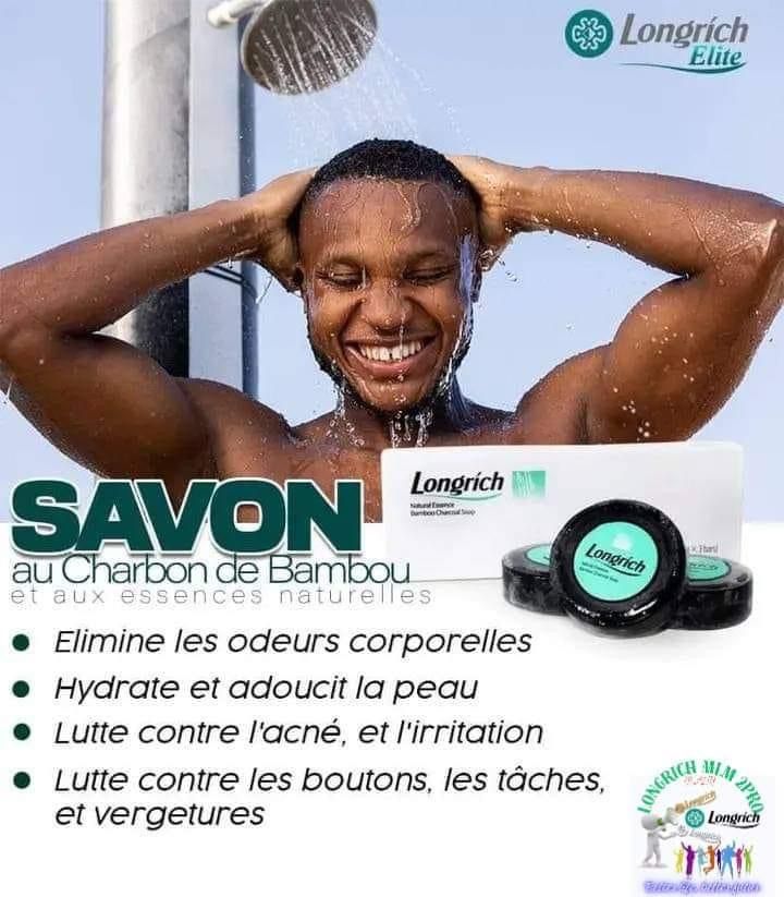Savon noir au bambou naturel (Contre boutons, acnés, vergetures, phares,…100g×3)_7