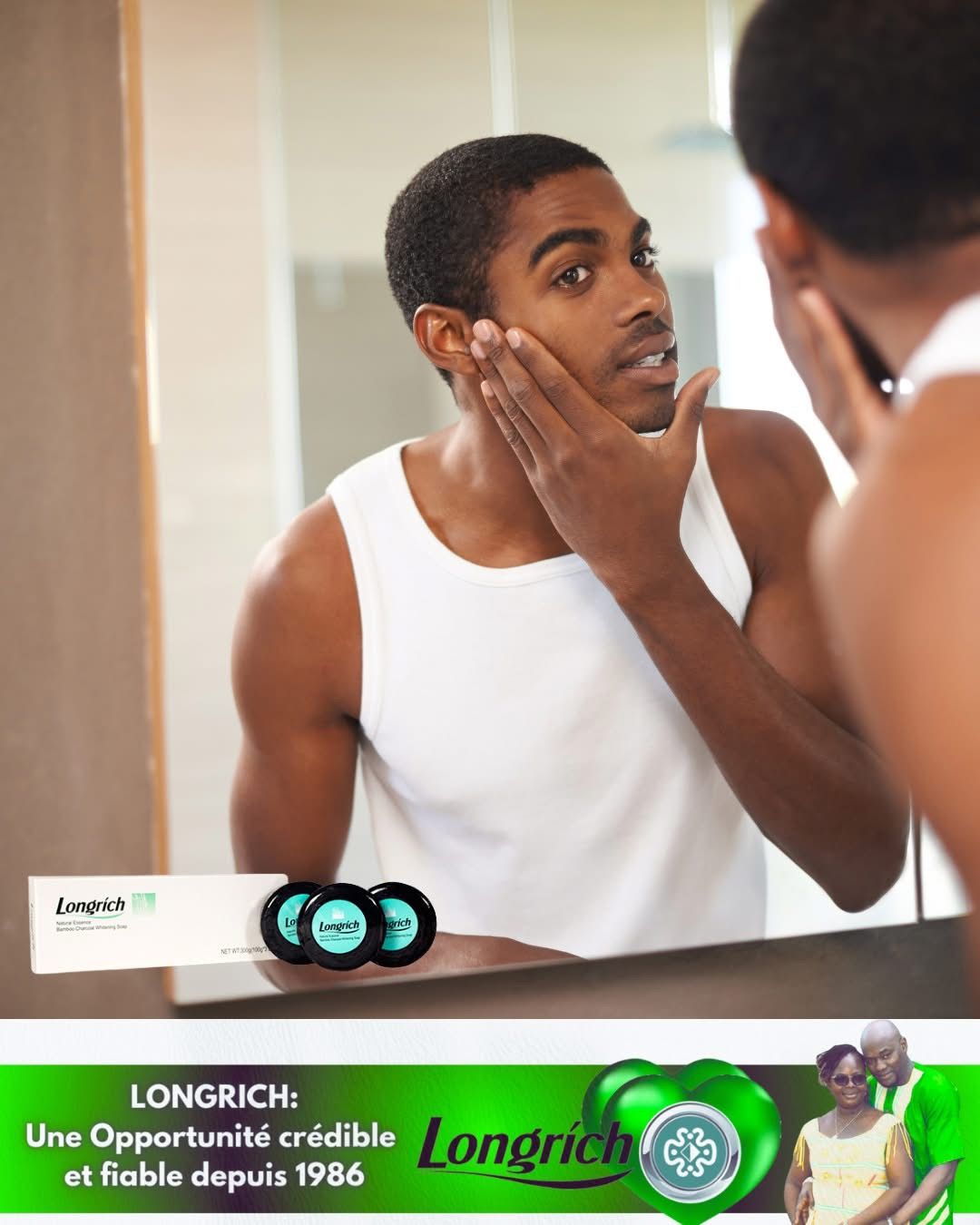 Savon noir au bambou naturel (Contre boutons, acnés, vergetures, phares,…100g×3)_9