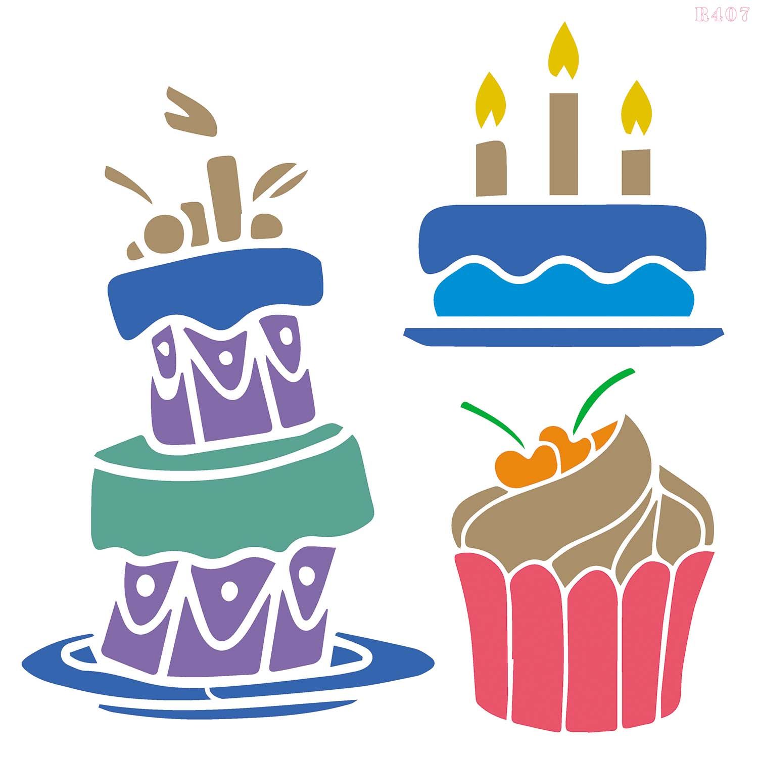 R407_Birthday Cake Wall Stencil_0