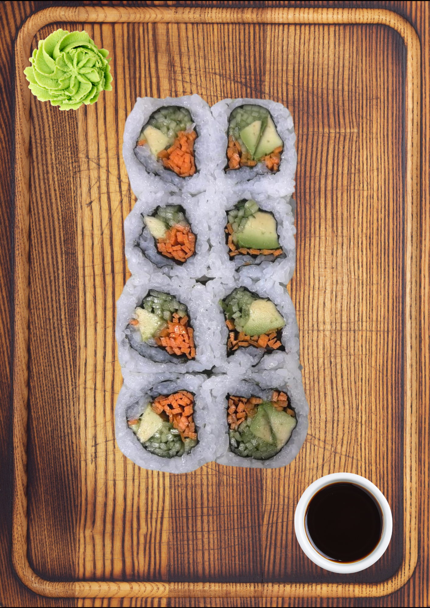 Avocado, Cucumber, and Carrot Roll - רול אבוקדו, מלפפון וגזר_0