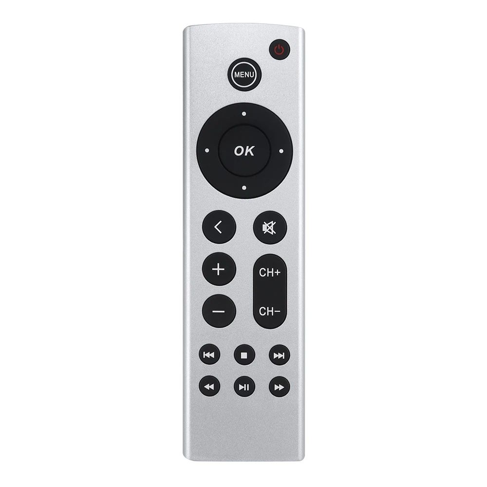 For Apple TV Remote Control 4K / HD A2169 A1842 A1625 Without Voice(Silver)_1