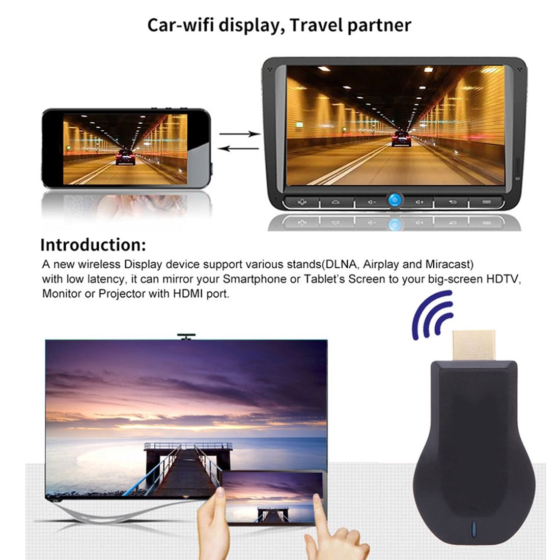 M9 Plus Wireless WiFi Display Dongle Receiver Airplay Miracast DLNA 1080P HDMI TV Stick_11