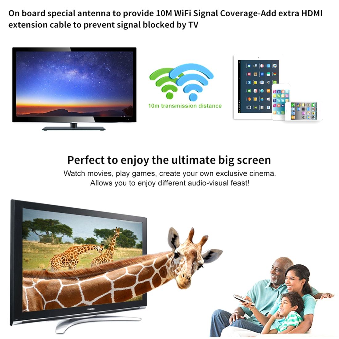 M9 Plus Wireless WiFi Display Dongle Receiver Airplay Miracast DLNA 1080P HDMI TV Stick_10