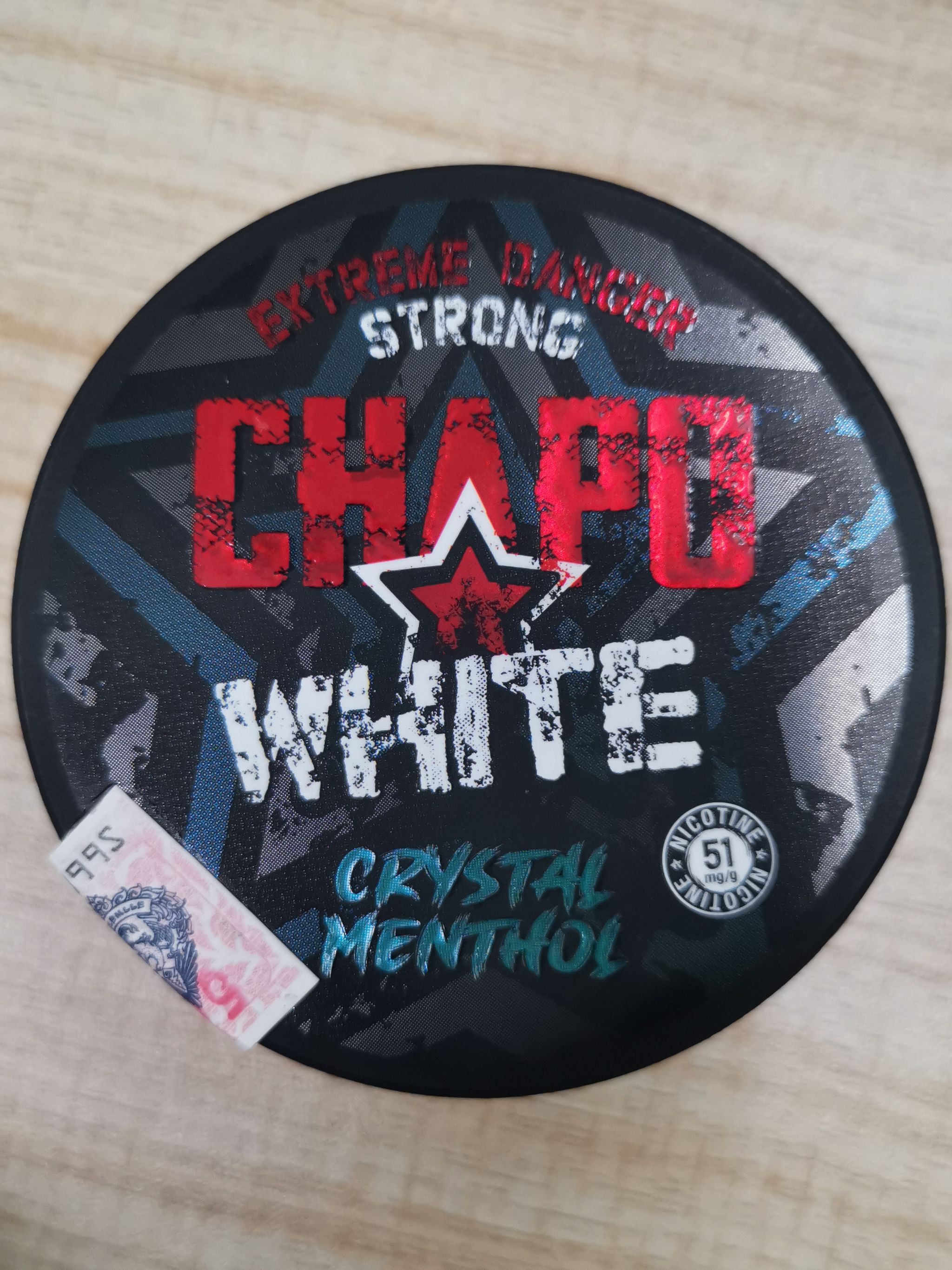 Chapo White Crystal Menthol Danger Strong ( HIGH! Nicotine: 51mg/g 20 Pouches )_0