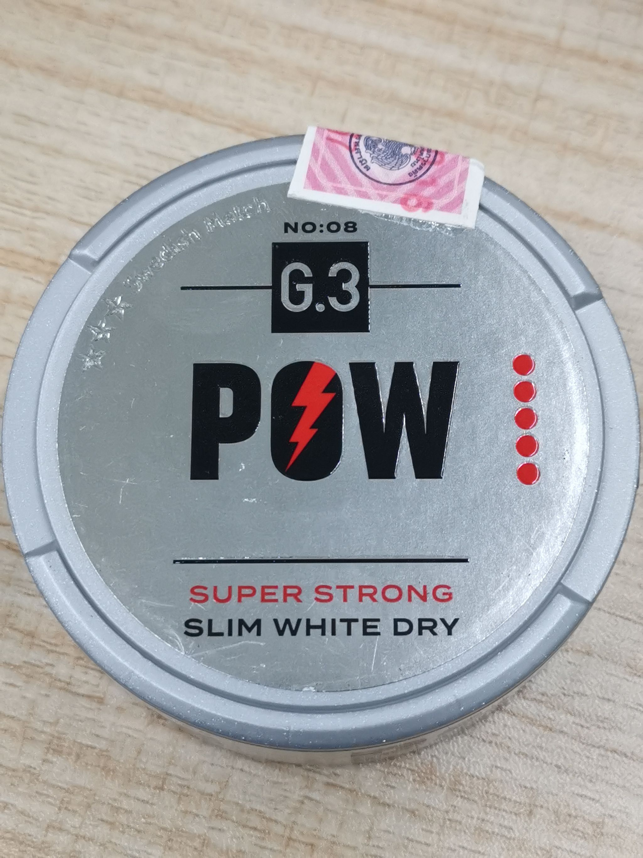 G.3 POW Slim White SUPER STRONG ( Nicotine Content: 26 mg/pouch 24 Pouches )_0