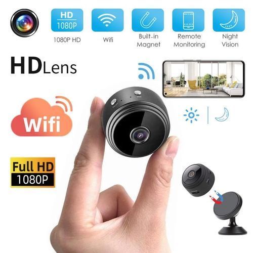 Mini Caméra De Surveillance - Wifi -1080p - IP - CCTV - Noir_0