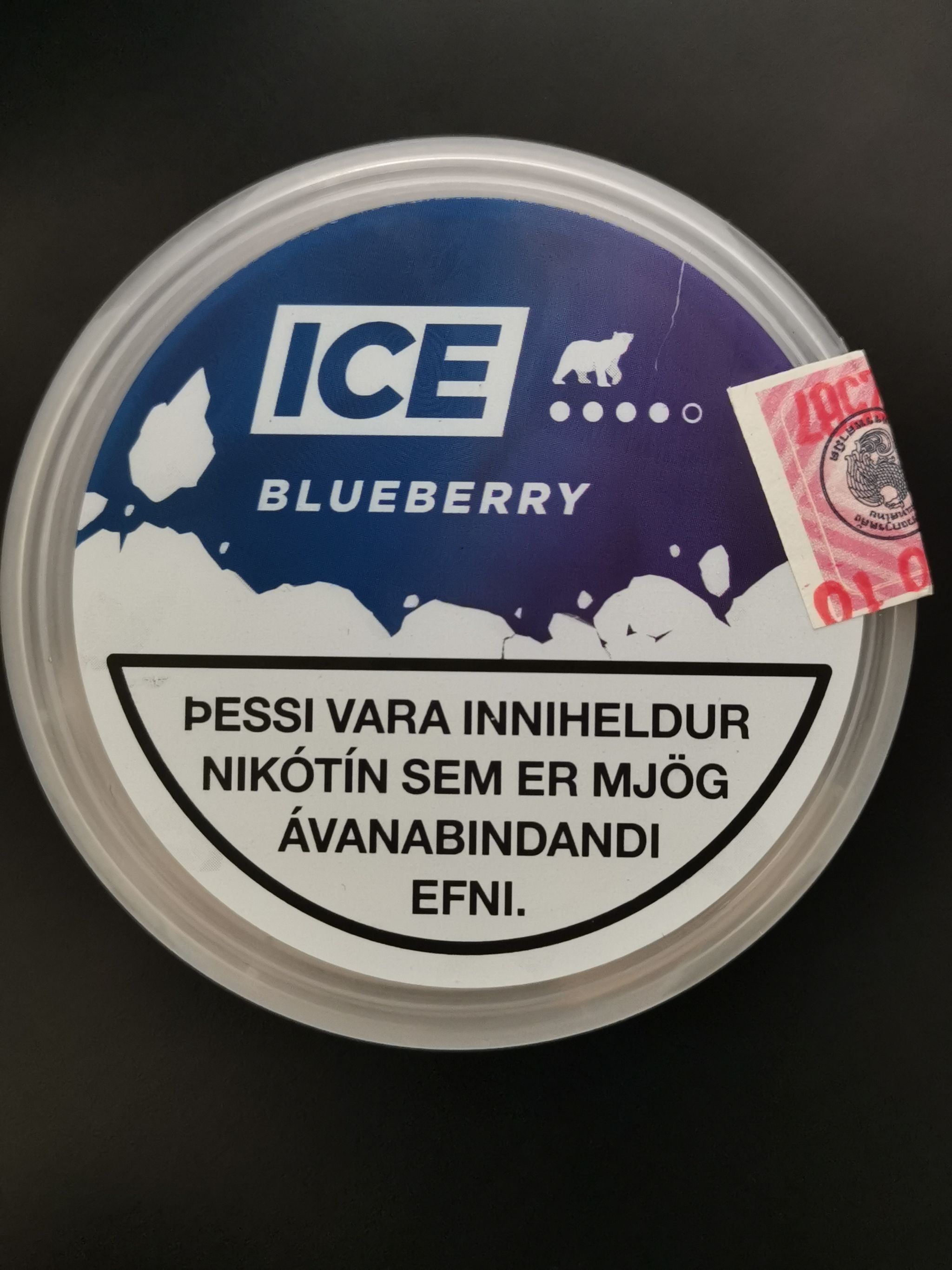 ICE Blueberry Nicotine 12.5mg/g. 20 Pouch/Box_0