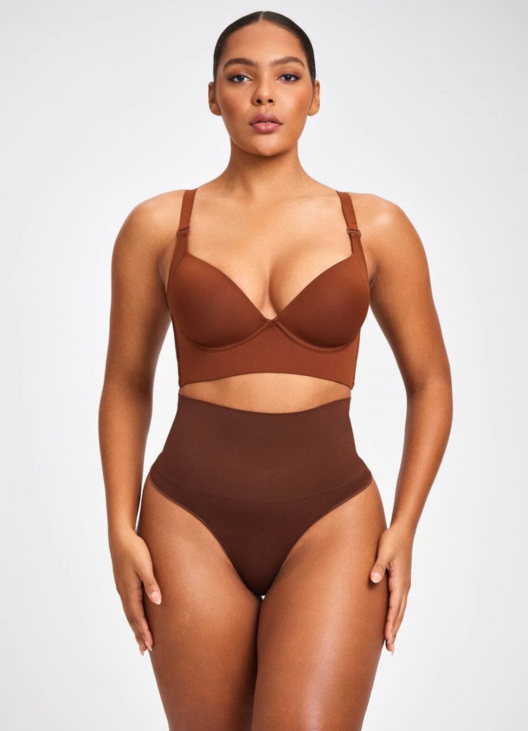 Brown Back Fat Bra _0